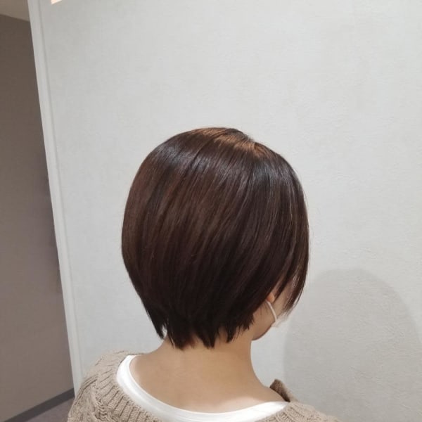 ツヤ髪・キレイにまとまる、簡単可愛いショートボブ
