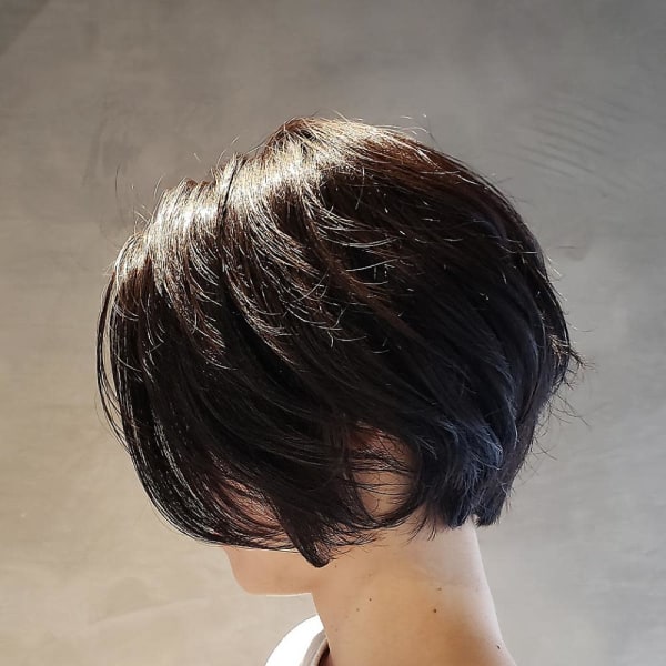 暗髪×ショートボブ×クールカジュアル 【草刈 宏介】