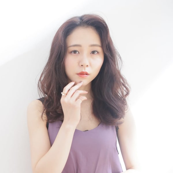 韓国風かきあげロング