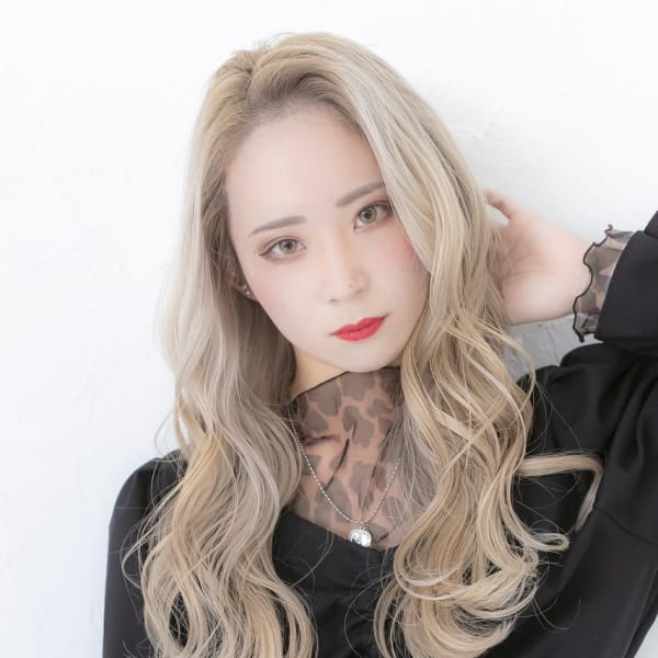 オルチャンロングハイトーングレージュダブルカラーグレージュ