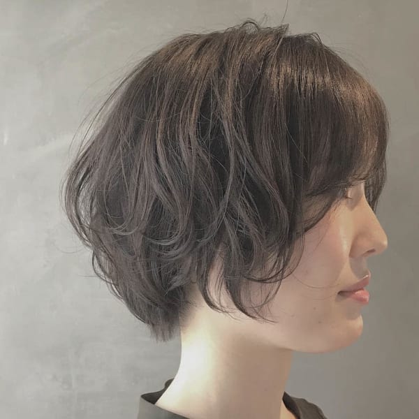 大人かわいい 小顔 ひし形 ショートボブ ショート