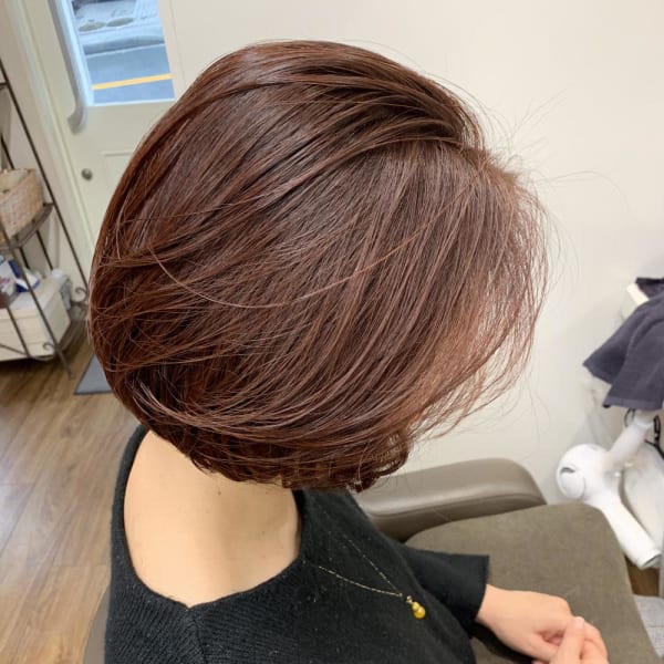 【オススメ順】40代/カット/ボブ/レッド・ピンクの髪型・ヘアスタイル 楽天ビューティ