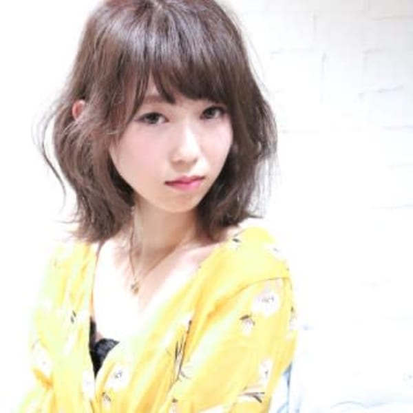 【HoLan】グレージュxほつれカールxひし形シルエット