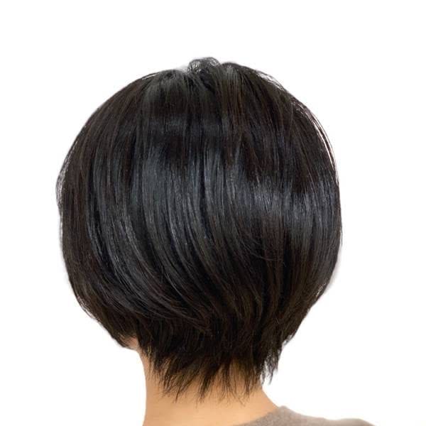 小顔ショート/艶カラー/ダークカラー/白髪染め/40代50代