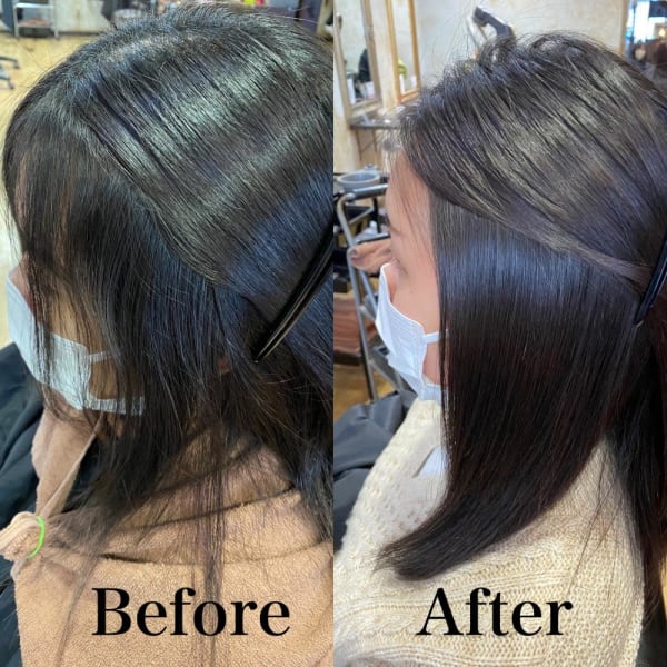 顔周りの縮毛矯正