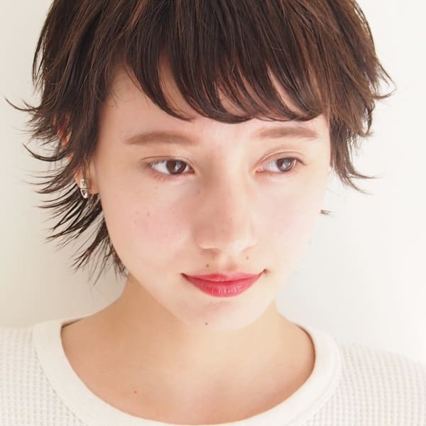 【ささき】ショートウルフ+ナチュラルベージュ