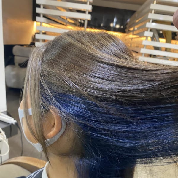 インナーカラー 、ブルー