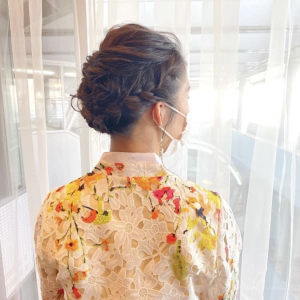 結婚式　チマチョゴリ用ヘアアレンジ