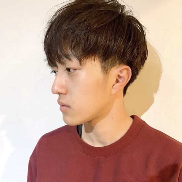 メンズ前下がりツーセクション