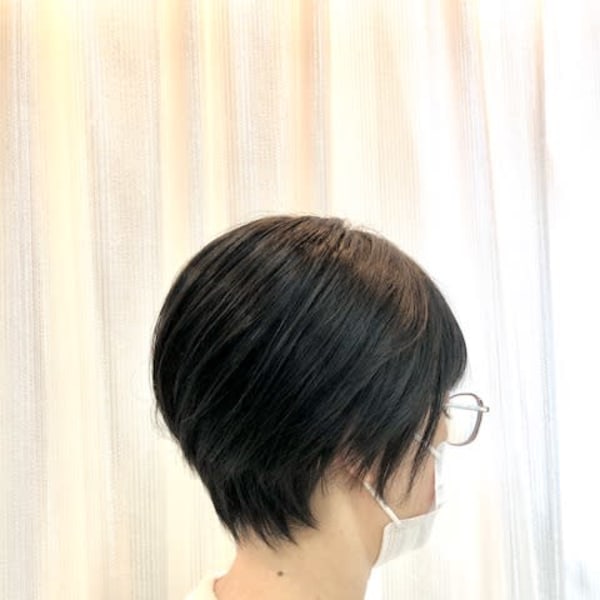 前下がり/小顔/ショート/40代50代60代/ショートカット