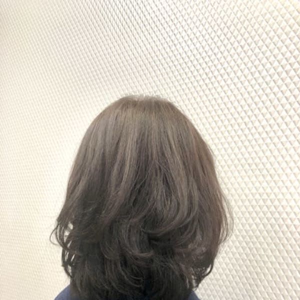 ふんわりミディアム/40代50代60代/白髪染め/ベージュ