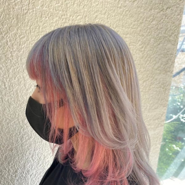 【reir下北沢】*インナーカラー+ピーチブラウン*