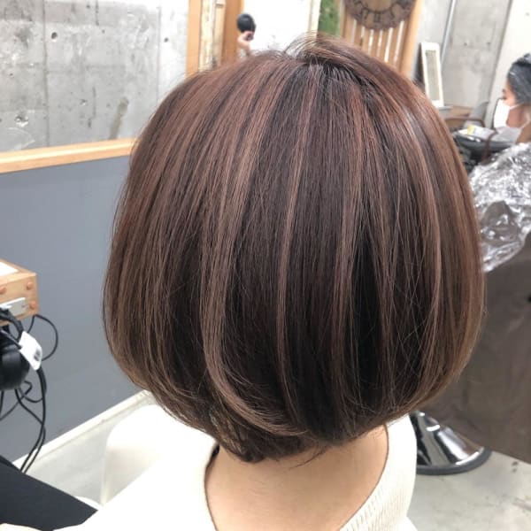 【elua 田村】極細ハイライトすっきりボブ
