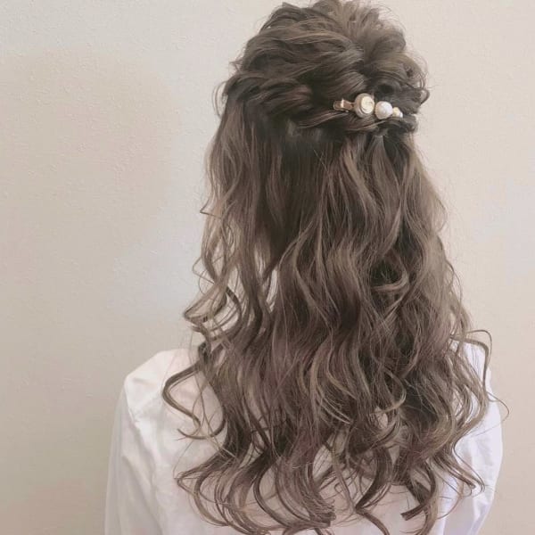 大人かわいいハーフアップ!