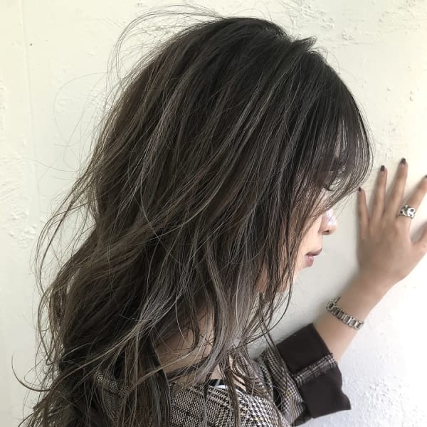 Rumor外国人3Dハイライトカラー【暗髪ダークグレージュ】