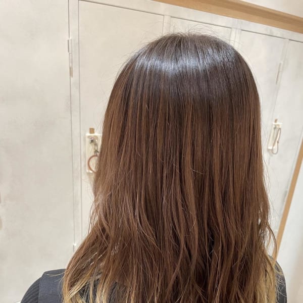 くくっても可愛い★毛先のデザインブリーチ