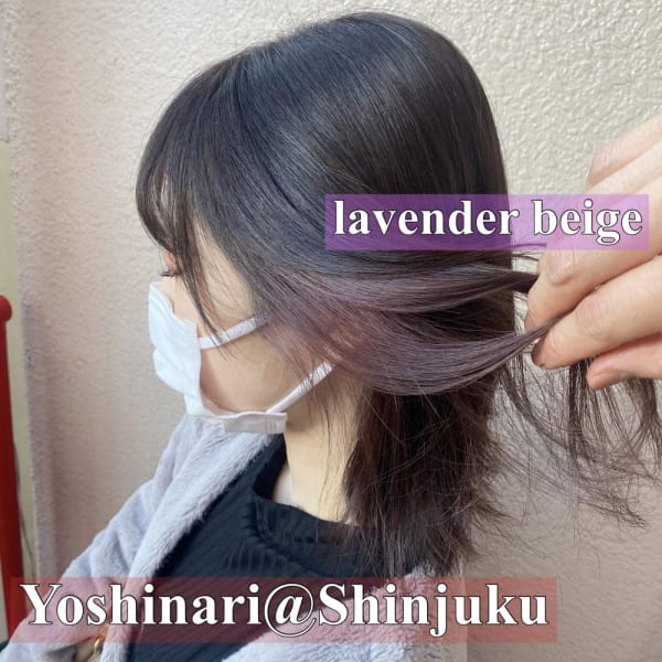 Wワット新宿担当ヨシナリ*イヤリング×ラベンダーベージュ