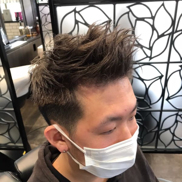 Wカラー&フェードカット