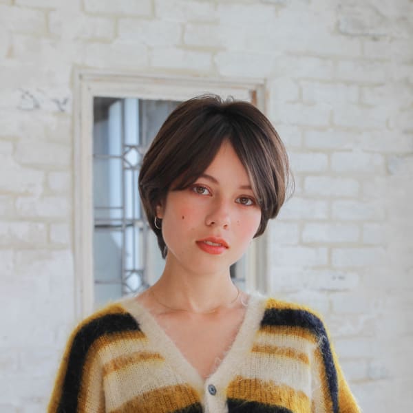 ハンサムショート×ヌードベージュ