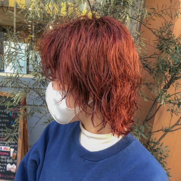 個性派ウルフパーマ ハイトーン 横浜駅西口