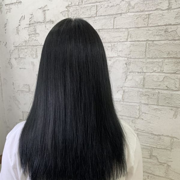 ブルーブラックカラー 艶髪暗髪8028