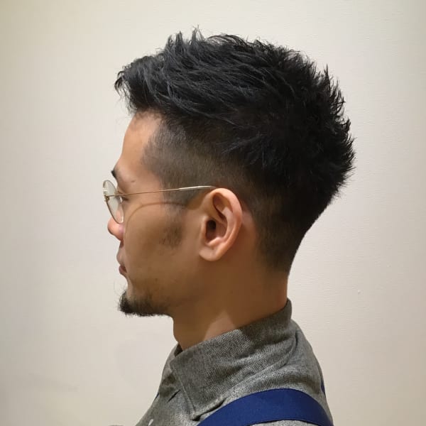 外国人風ツーブロックフェード