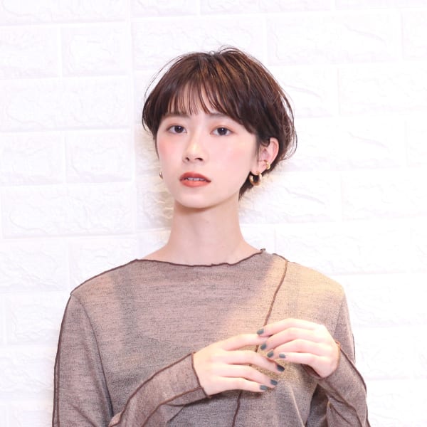 頭の形がキレイに見える、小顔に見える!大人の丸みショートボブ