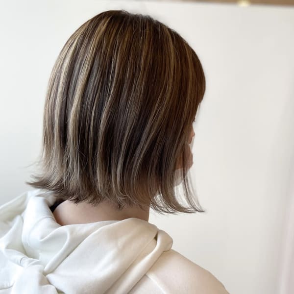 ベージュコントラストハイライトカラー|美容室 アクイールグラッセ