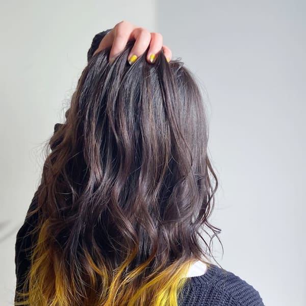 裾カラー☆グラデーション☆イエロー|美容室 アクイールグラッセ