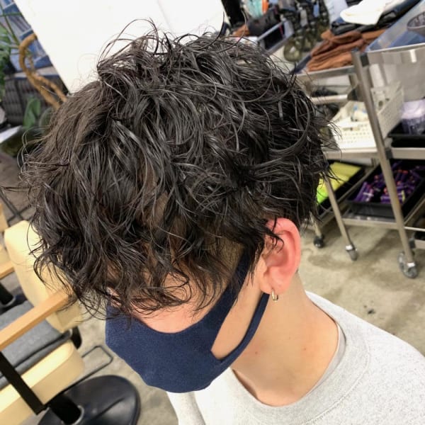 マッシュ/刈り上げ/ツイストスパイラルパーマ//韓国