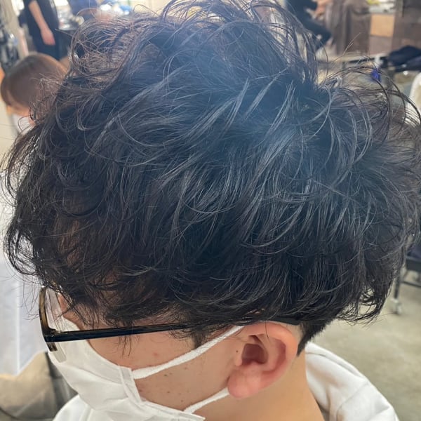 スパイラルパーマ×マッシュ