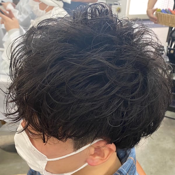 スパイラルパーマ×ショートマッシュ