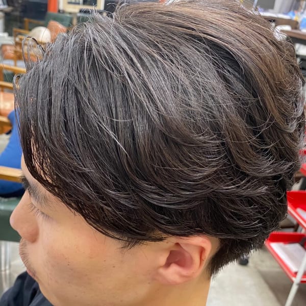 センタールーズスタイル×毛流れパーマ|barbershop Rudus