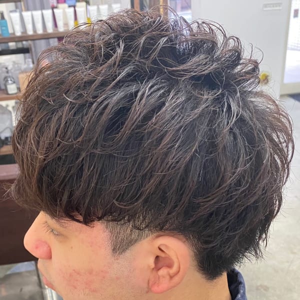 ショートマッシュ×ピンパーマ|barbershop Rudus