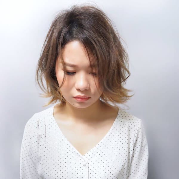 柔らかグラデーション外ハネボブ