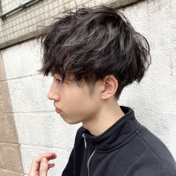 ツイストスパイラルパーマとマッシュ