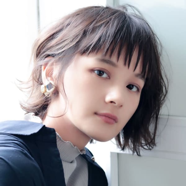 小顔 シースルーバングショートボブ 【学割U24/髪質改善】