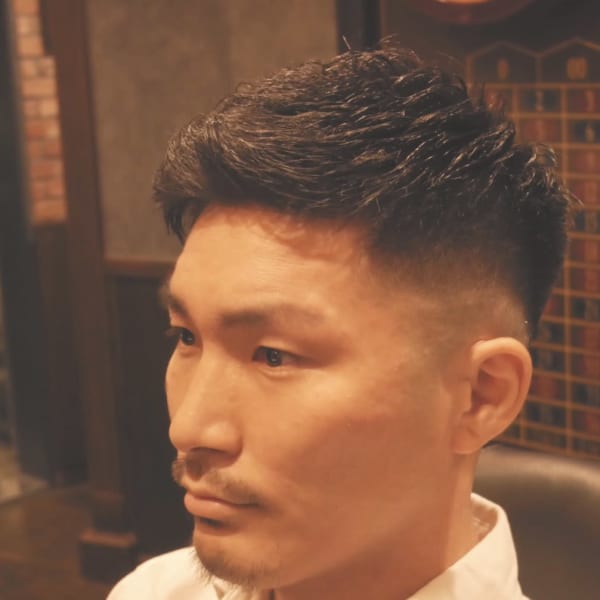 パーマ＋スキンフェード