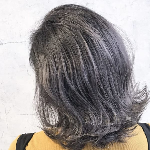 ハイライトカラー×シルバーアッシュ