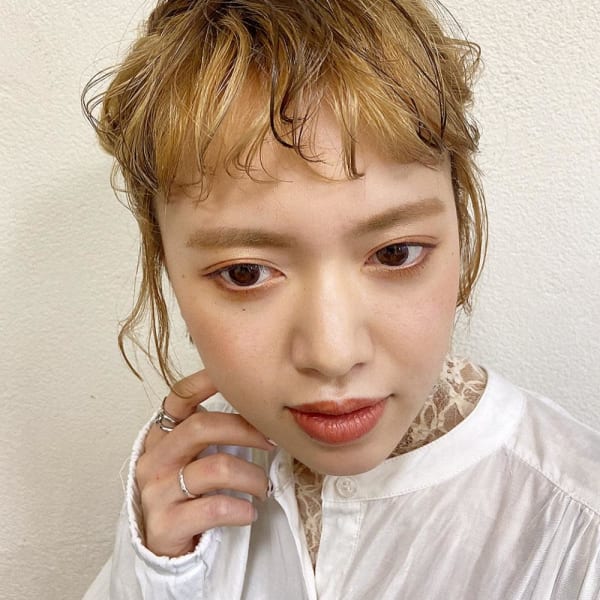 ゆるふわ前髪アレンジハーフアップ風