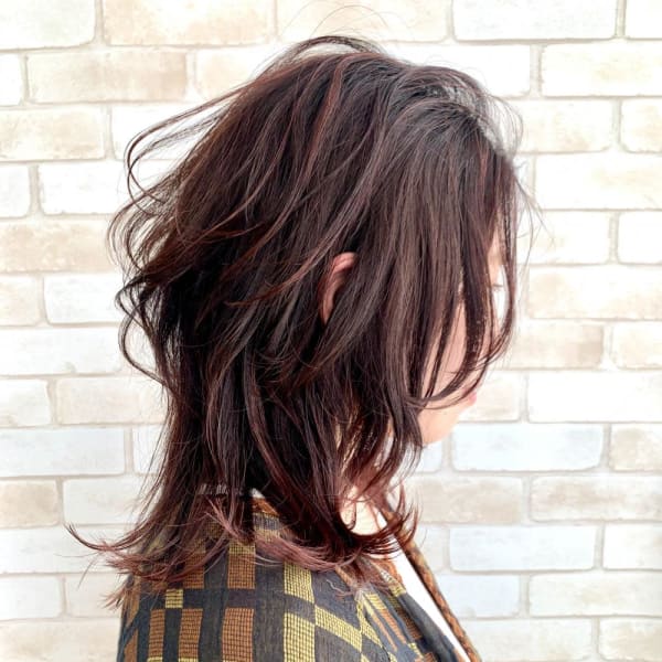 【豊塚】ピンクハイライトカラーウルフレイヤー（sweep）