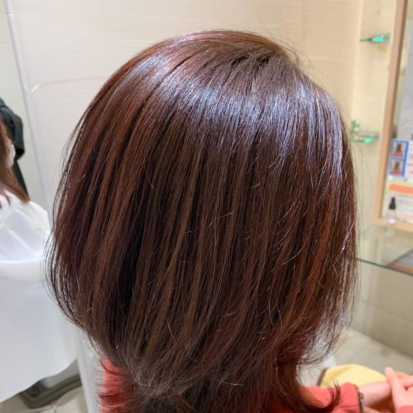 チェリーレッドのインナーカラー