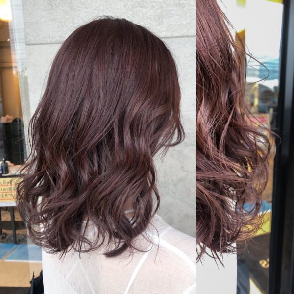 «ブリーチ無し»ピンクグレージュカラー