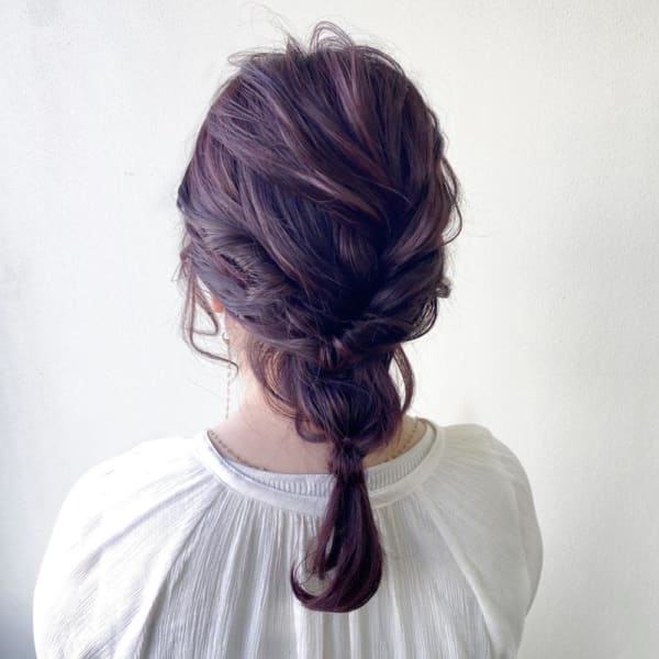 ダークチェリー×編みおろしアレンジ@神崎