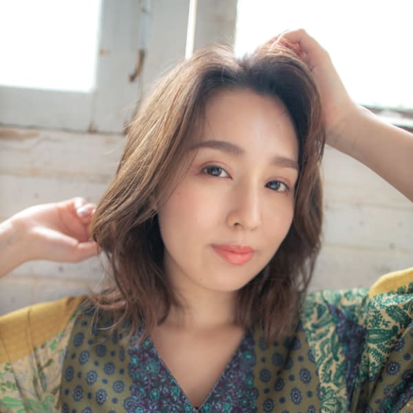 前髪無し×ミディアムボブ