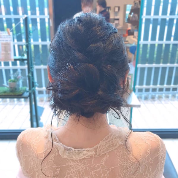 もこもこシニヨン♪ヘアセット