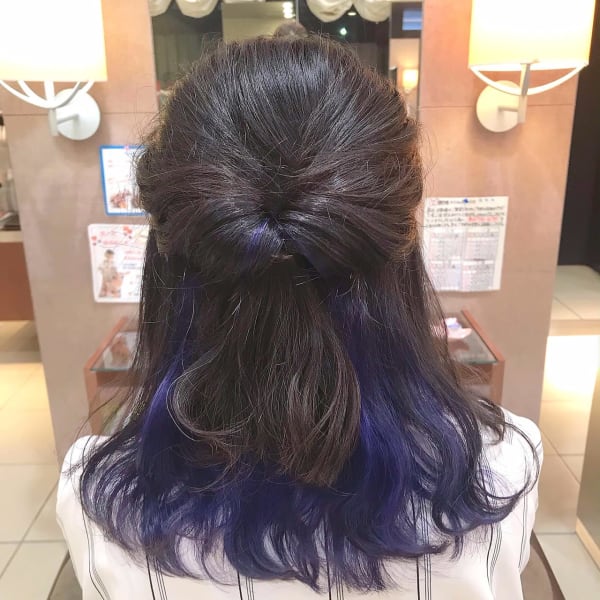 さりげインナーカラー☆ブルーバイオレット|hair Weve 佐倉店