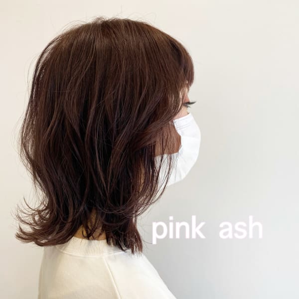 大人可愛い ピンクアッシュカラー