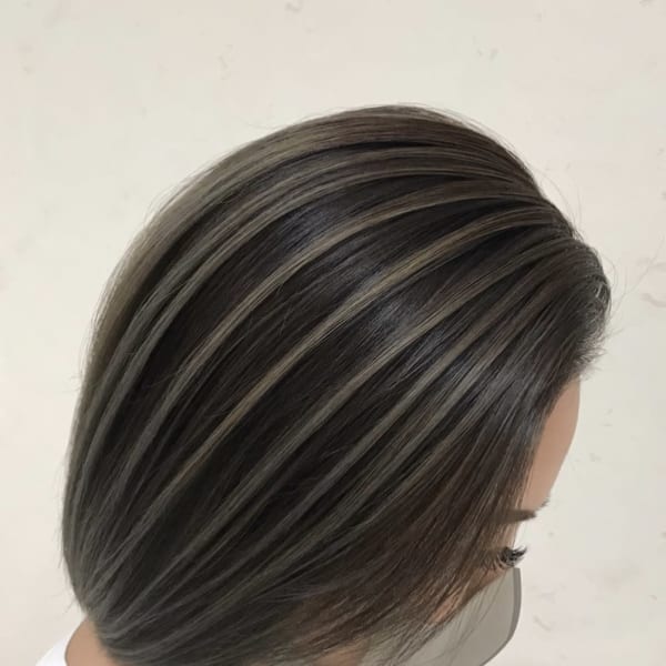 バレイヤージュ×3Dハイライトグレージュ