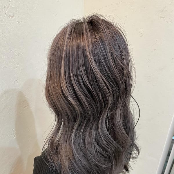 3Dハイライト×バイオレットグレーアッシュ